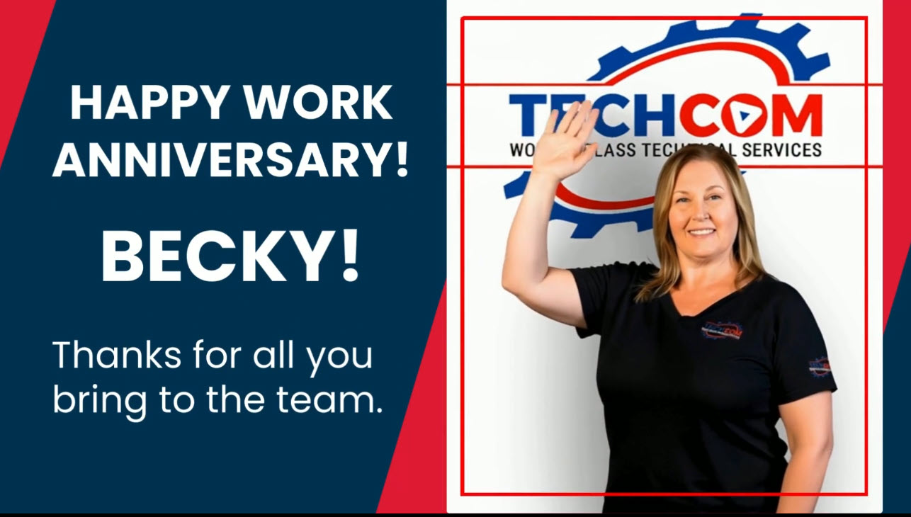 Happy Work Anniversary, Becky